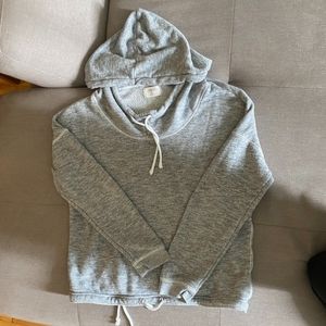 Grey Aerie hoodie with slight cowl neck